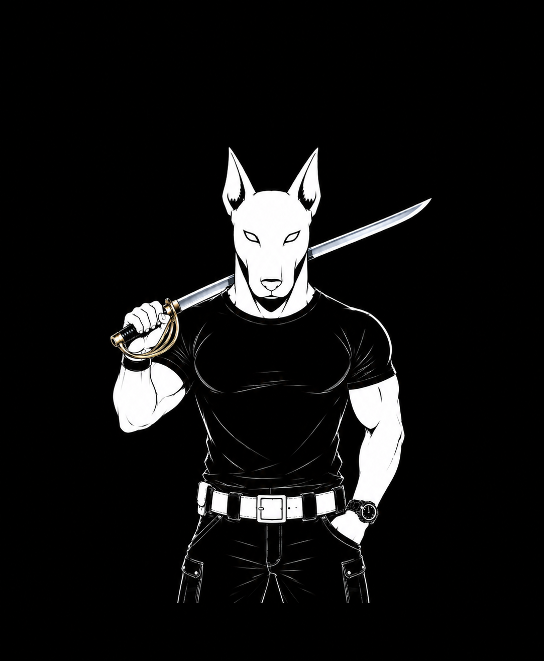 Sabre d'officier doré